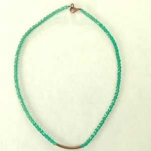 Teal copper necklace